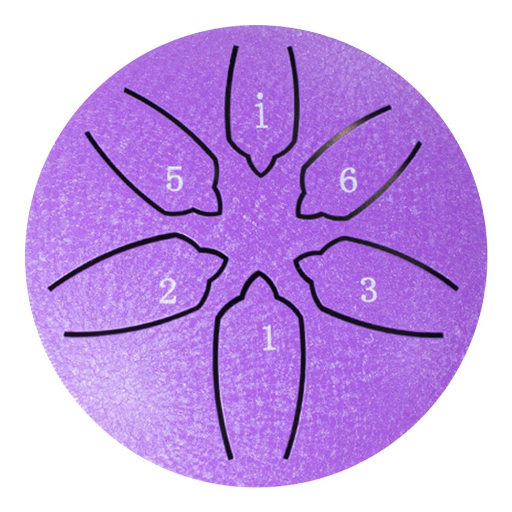 

Rain Drum 3 Inches 6 Notes Waterproof Chakra Drum Steel Tongue Drum Ideal for Yoga Meditation & Prenatal Education фиолетовый