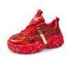 Shoes Sneakers Women Spring New 2025 Fashion Sequined Cloth Bling Breathable Round Toe Leisure Chunky Women Shoes Tenis Feminino