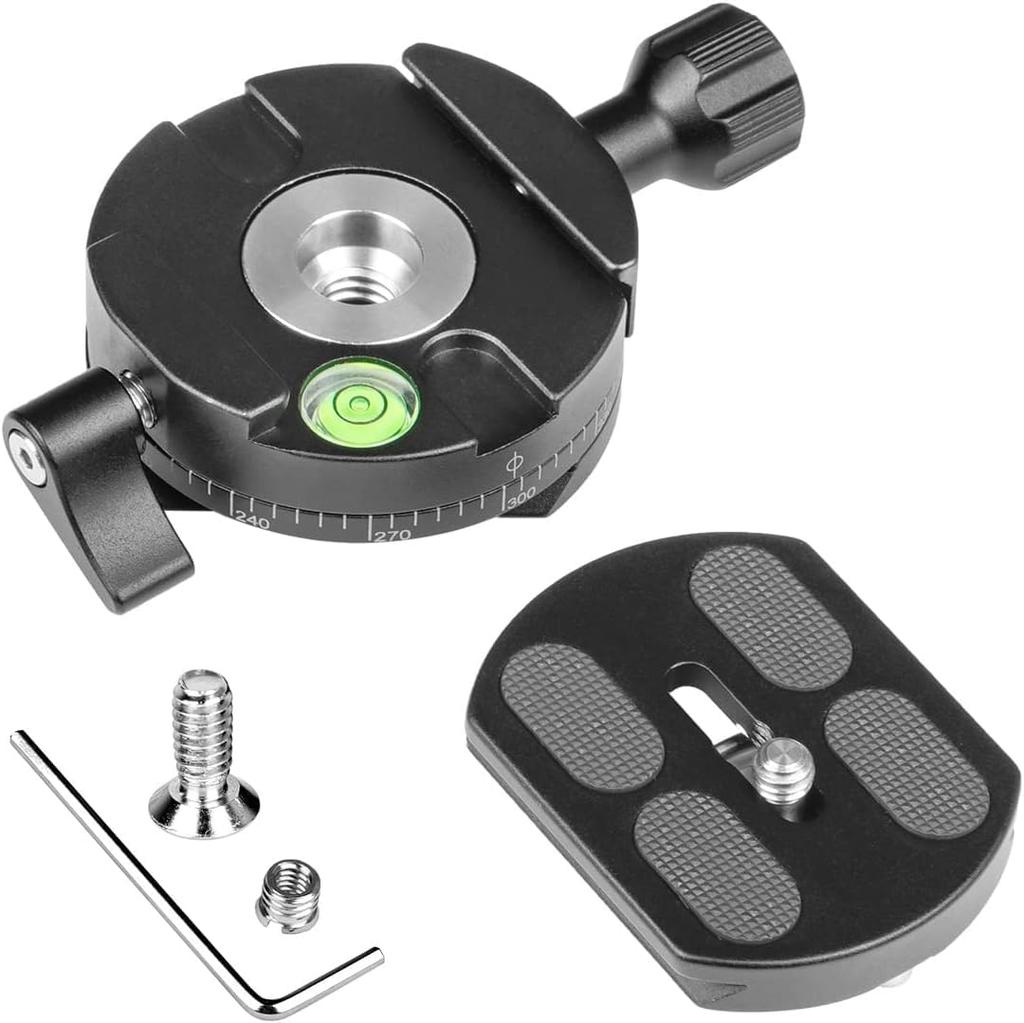 koolehaoda Panoramic Head with Plate and Panoramic Pan Base for DSLR and lbs Weight Capacity 360° Arca-Swiss Level, Cameras, Tripods, Monopods, 22.8
