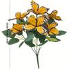 Vibrant Artificial Butterfly Flower Arrangements - Multi-Color Plastic Blooms for Indoor/Outdoor, Window Box, Pot & Party Decor