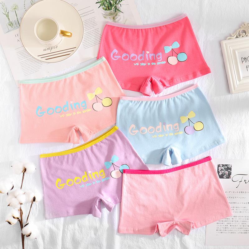 Girls' Plus Size Pure Cotton Safety Shorts - Junior High, Puberty-Friendly Four-Corner Briefs