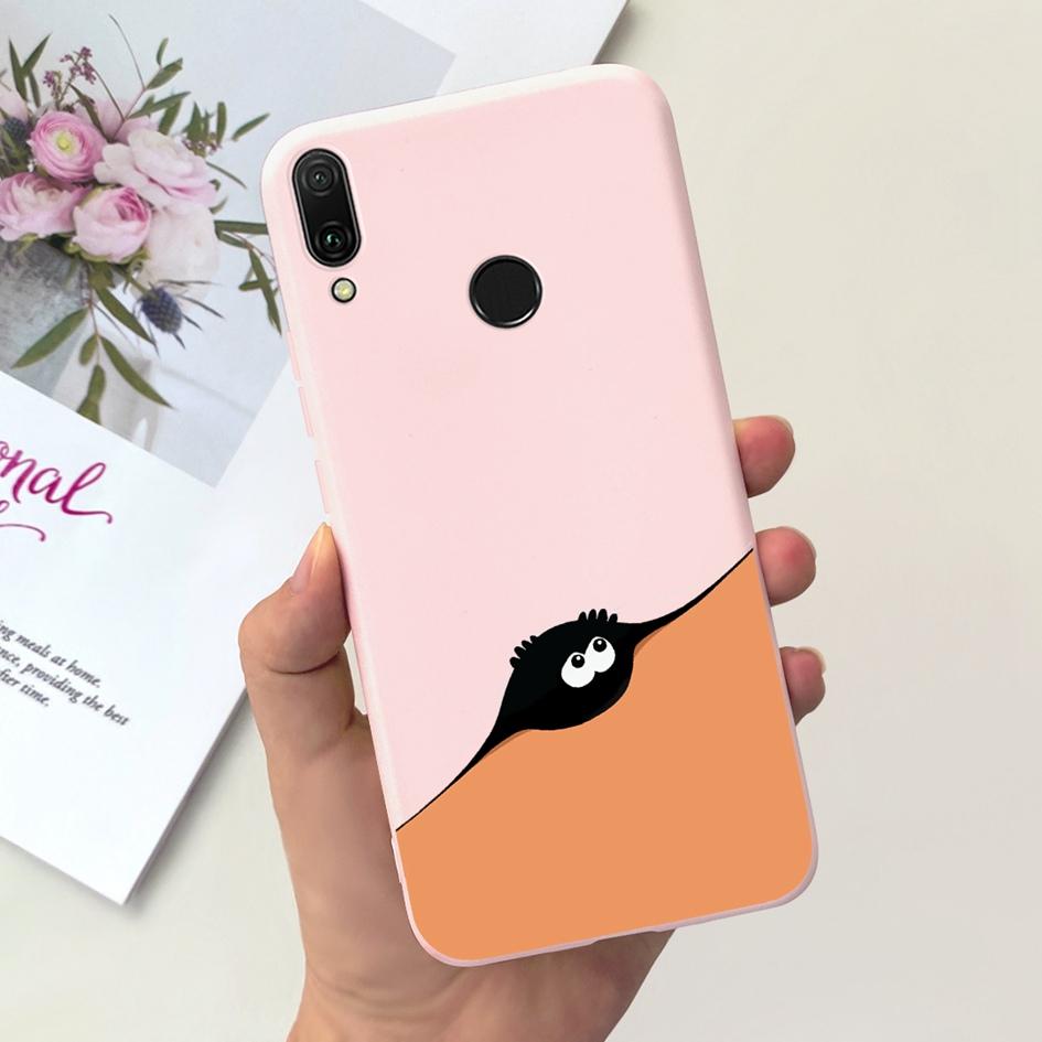 For Huawei Y9 2019 Case JKM-LX2 JKM-LX3 Cover Cute Cat Heart Dinosaur Capa Soft Slim Coque For Huawei Y9 Prime 2019 STK-L21 Case