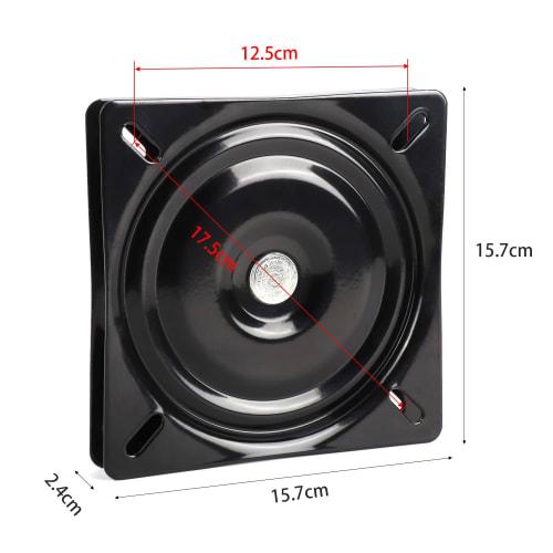 aleawol Set of 2 160mm Chair Swivel Plates, A3 Steel Swivel Plates, 360 Degree Swivel Chair Replacement for Chair Fixtures (6-inch, Black)