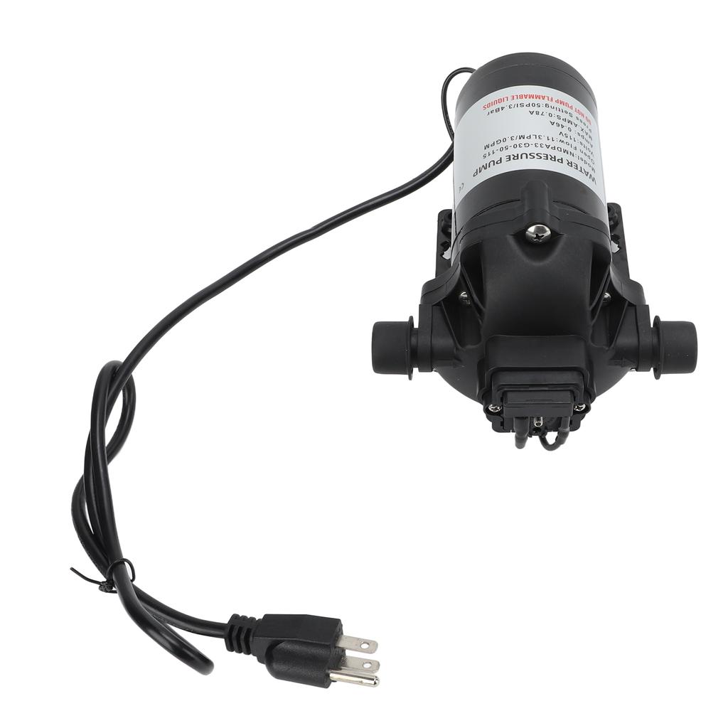 Industrial Water Pressure Pump 115V Water Diaphragm Self Priming Pump US Plug for RV Yacht