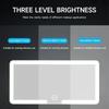 LED Car Vanity Mirror Rechargeable Sun Visor Makeup Mirror HD Dimmable Touch Screen 3 Light Modes Auto Interior Mirror