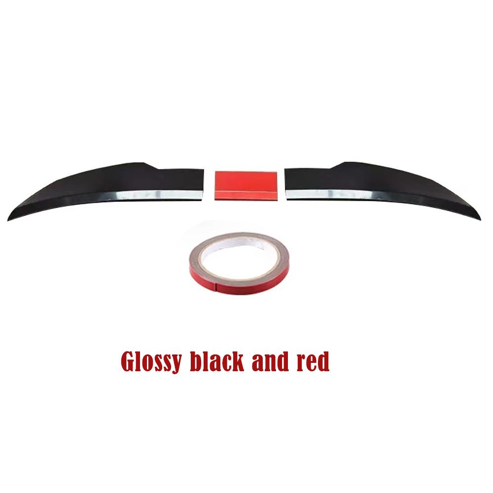 New Style Universal 3pcs Sedan Rear Trunk Tail Rear Wing Spoiler 117-127cm Adjustable DIY Refit Boot Wings Spoiler Car 2027