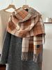 Women Classic Black Plaid Knitted Scarf Headscarf Lady Men Casual Tassel Scarve Mujer Foulard Wrap Shawl Unisex Winter New