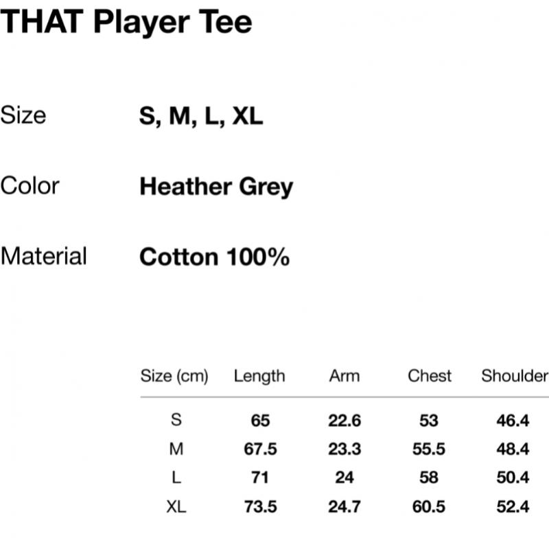 Thisisneverthat That Player Tee Heather Grey