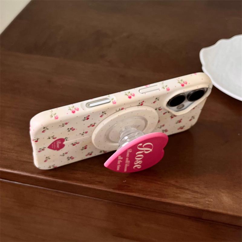 

Magnetic Floral Heart Bracket Case for iPhone 17/16 Pro Max/15 - Women s Edition iPhone 17
