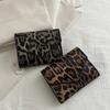 Korean Style Leopard Short Wallet PU Leather Coin Purse Portable Envelope Clutch Bag  Female