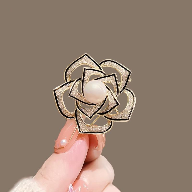 New Alloy Brooch High-end Niche Women's Peony High-end Pin Coat Suit High-end Versatile Brooch