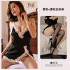 Sexy lingerie sexy lace slit temptation ice silk suspender skirt backless burst tits home