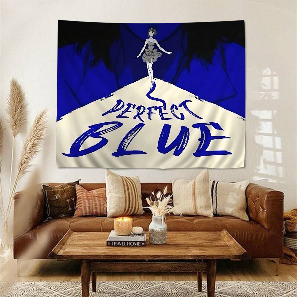 Japanese Horror Movie Pperfect Bblue Anime Tapestry Hippie Flower Wall Carpets Dorm Decor Wall Hanging Home Decor