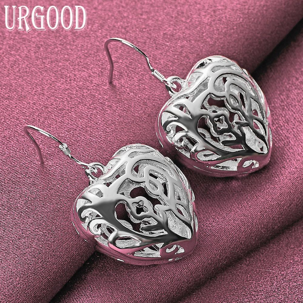 925 Sterlingsilber Herzförmige Ohrringe Hochzeitsschmuck