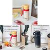 Isolierter Reisebecher mit Tragegurt und Strohhalm für Büro und Außenbereich