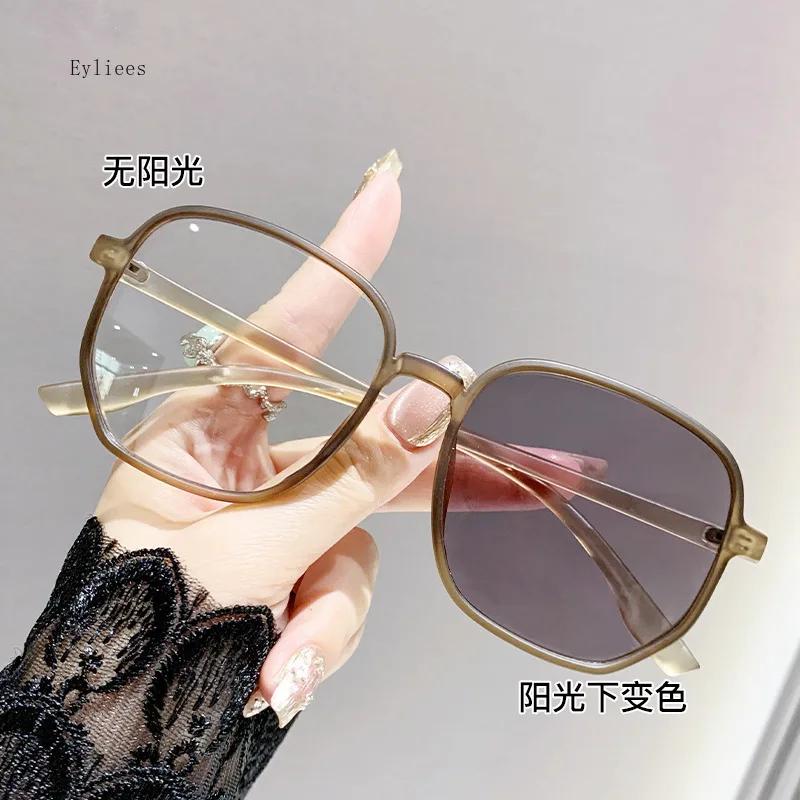 

Интеллектуальные фотохромные солнцезащитные очки с изменяющимся цветом для женщин, модные очки для близорукости, готовые очки для миопии -3.0