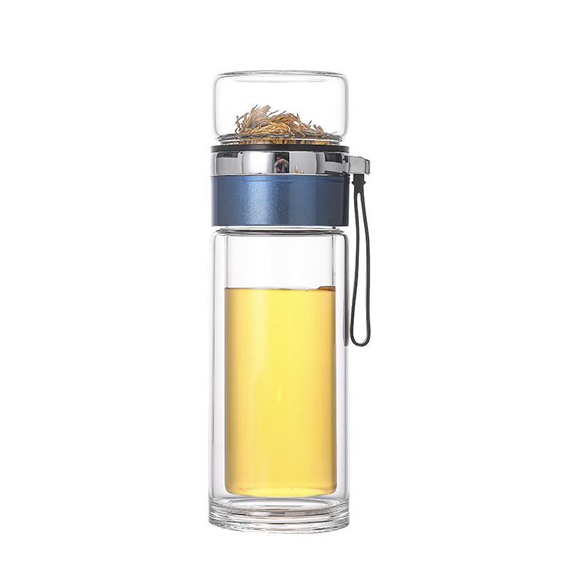OLOEY Premium Double-Wall Glass Tea Infuser Set