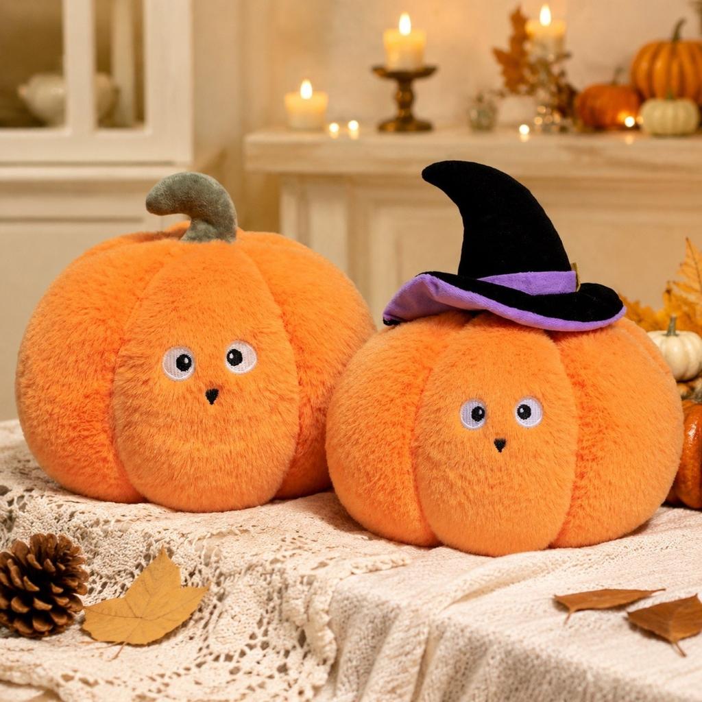 Halloween Pumpkin Plush, Stuffed Toy Decoration for Holiday Party Home Decor