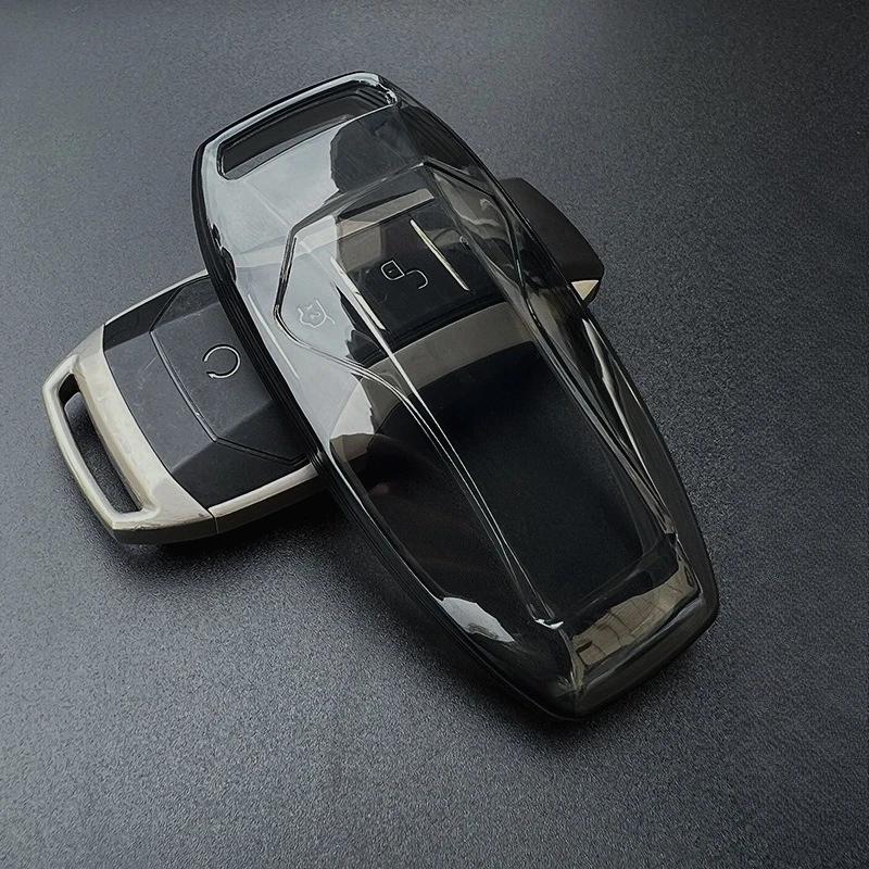 soft TPU Car Key Case Cover Transparent remote Protector shell for BYD Han Ev Tang Dm/Qin PLUS/Song Pro/MAX/Yuan Dolphin Buckle