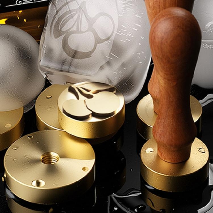 Is pregestempel med trehåndtak Is pregeverktøy for cocktails Sjokolade Desserter Kjøkkendekorasjon