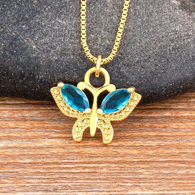 Nidin 8 Colors Fashion Korea Style New Butterfly Pendant Necklace Gift For Girl Cute Lovely Neck Jewelry Wholesale Dropshipping