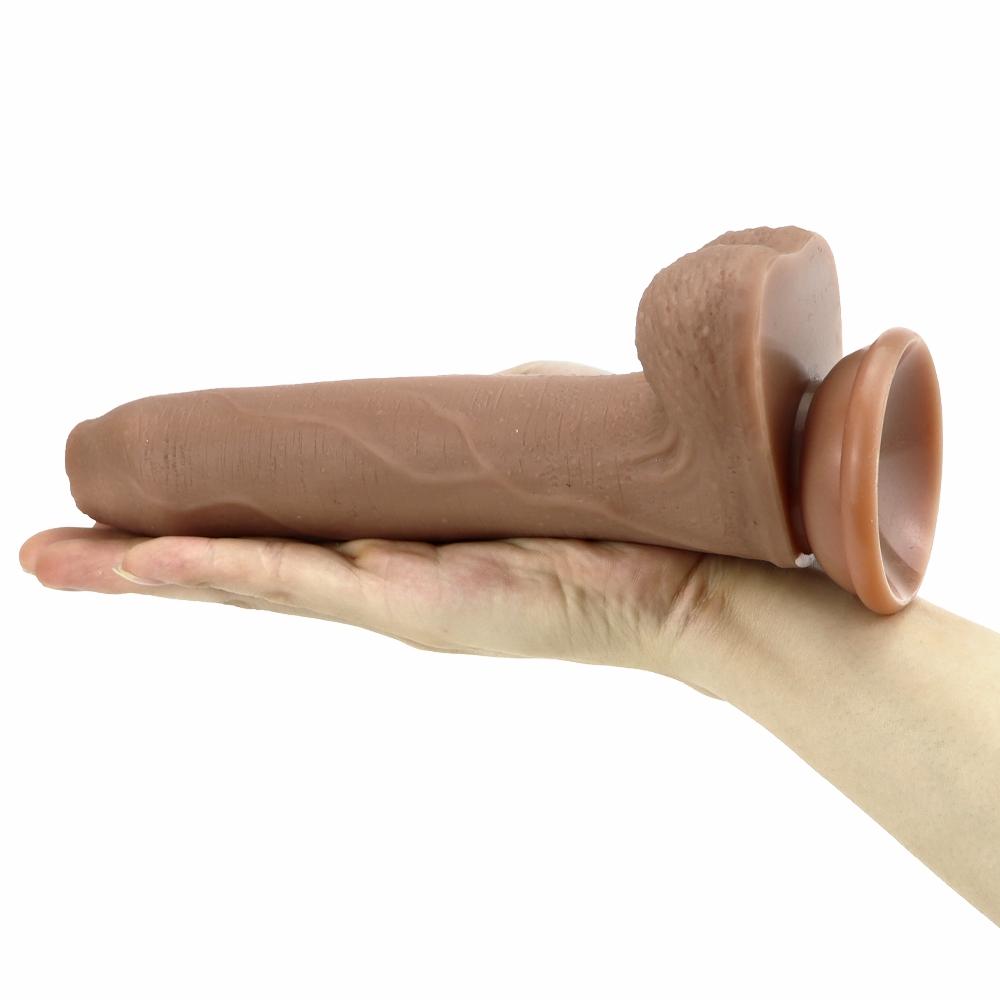 22cm Liquid Silicone Realistic Penis Dildo for Women Adult Sex Toys Anal Plug Big Dick Chastity Strapon   Game Fisting