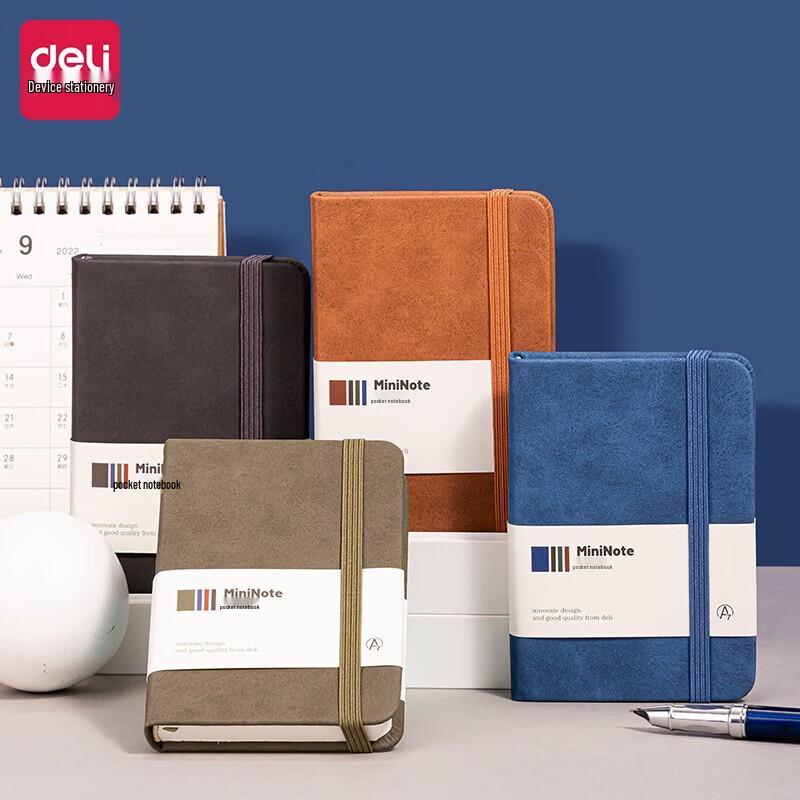 Deli A7 Mini Leather Pocket Notebook