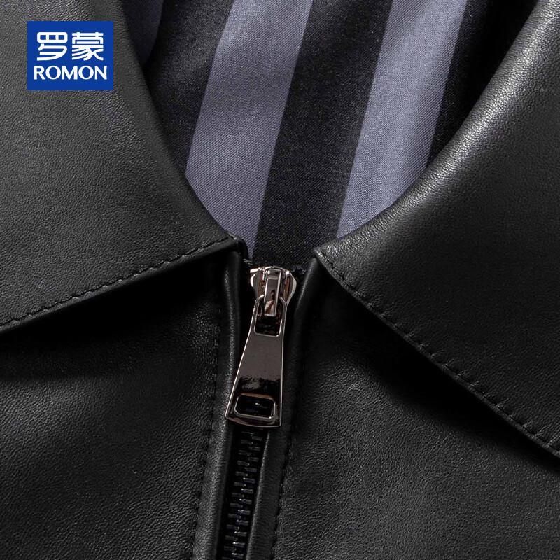 ROMON Men's Genuine Sheepskin Leather Jacket