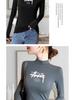Women's Plus Size Modal Turtleneck Long Sleeve Shirt - Thin, Solid Color, Elastic Base Layer for Autumn/Winter