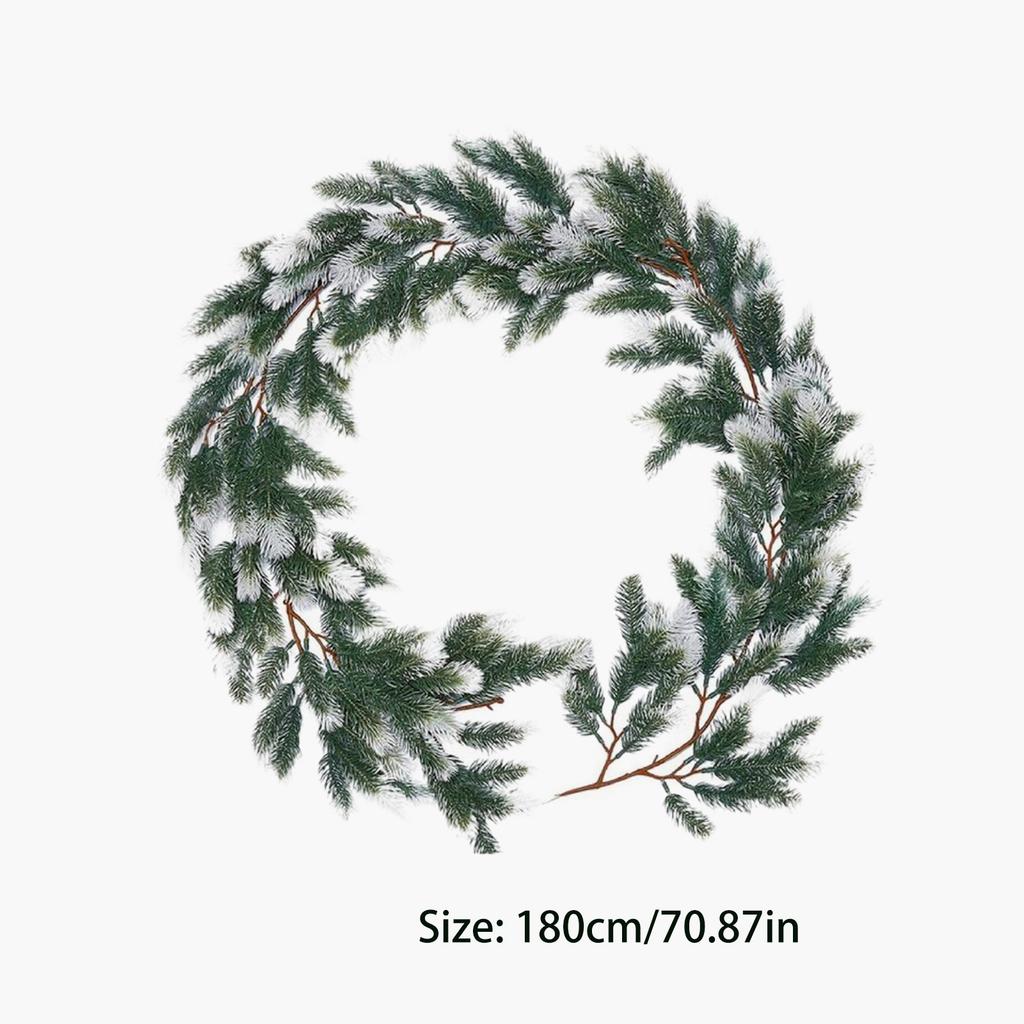 180cm Christmas Garland Wreath Rattan Artificial Vine Hanging Floral Garland Christmas Decor For Home Door Artificial Flowers