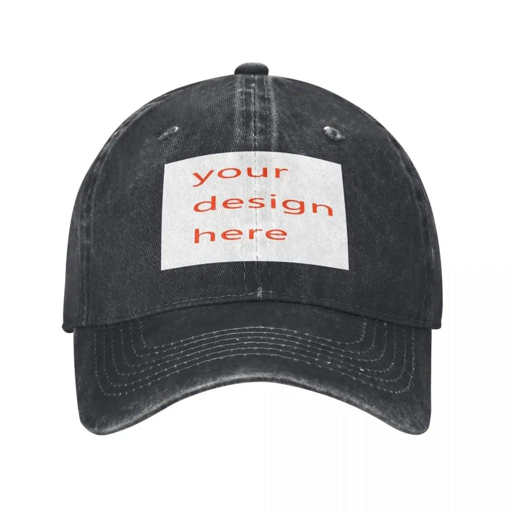 Customized Your OWN Design Baseball Caps Fashion Distressed Washed DIY Photo or Logo Picture Men Women Outdoor Golf Caps Hat