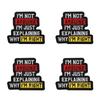10pcs /Lots Letter Slogan Embroidered Patch Black Iron On Patches For Clothing Thermoadhesive Patches Jackets Hats Backpack Diy 
