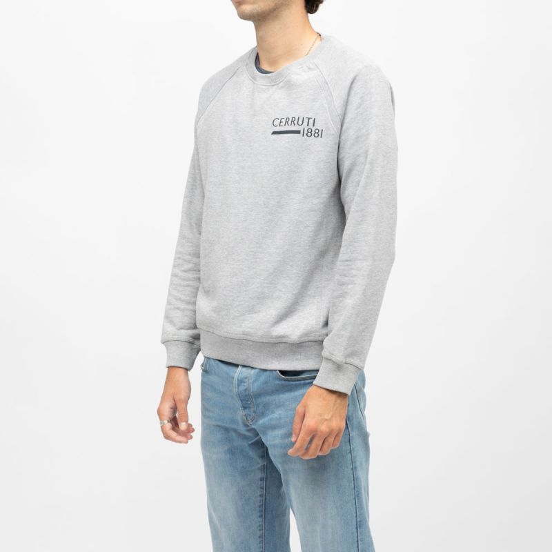 Sweat manches longues col rond coda imprimé logo Homme CERRUTI