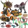 Detailed Dinosaur Volcano Eruption Model Pvc Toy Set For Enthusiasts And Decor