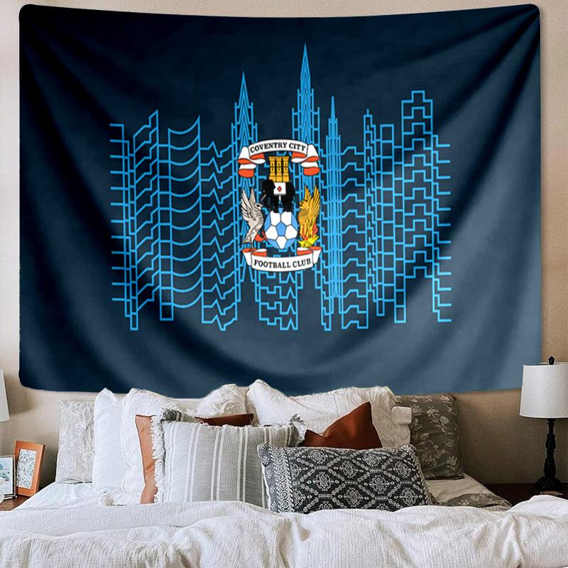 Coventry City Crest Design Tapestry Playroom Tapestry, Accessories for Bedroom,Livingroom, dormitory Room Wall Decor Fan Birthday Gifts