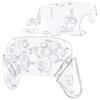 eXtremeRate Switch Pro Controller Faceplate Backplate Clear DIY Replacement Grip Housing Case Cover for Switch Pro Controller Clear Handle, -
