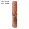 Leather Roll-Up Pouch W/ Embossed Buckle Vintage Treasure Map Pencil Case Large Capacity School Office Organizer