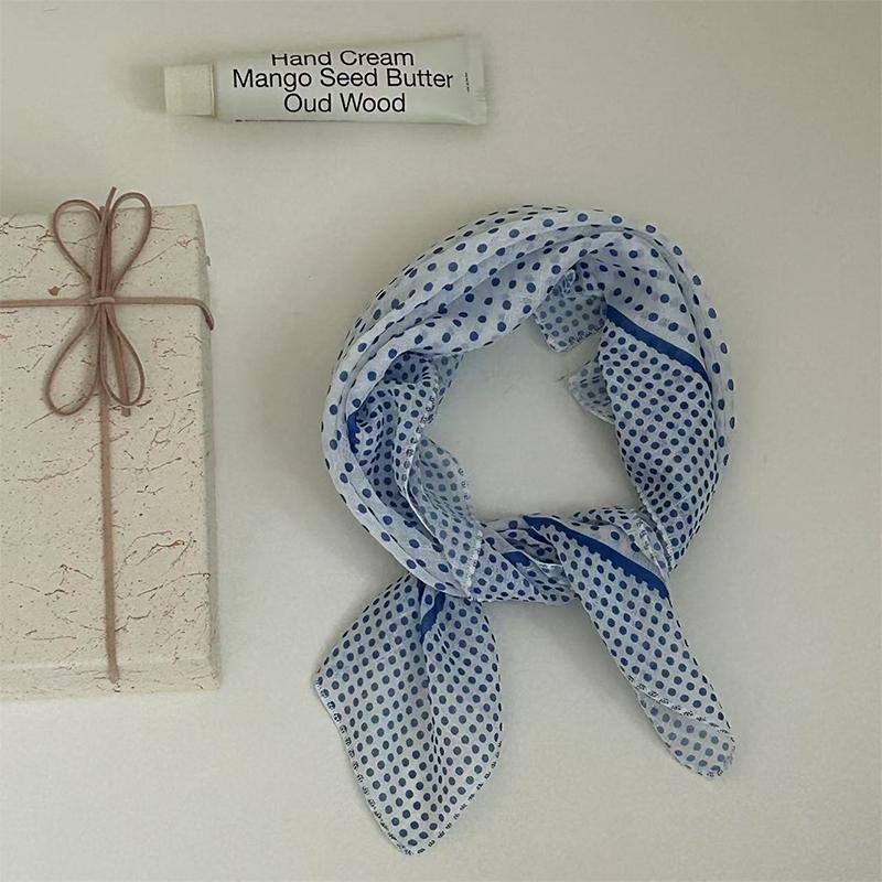 Cotton Linen Small Square Scarf Scarf Fresh Breathable For Women Hairband Versatile Triangular Scarf Necktie Fart Curtain