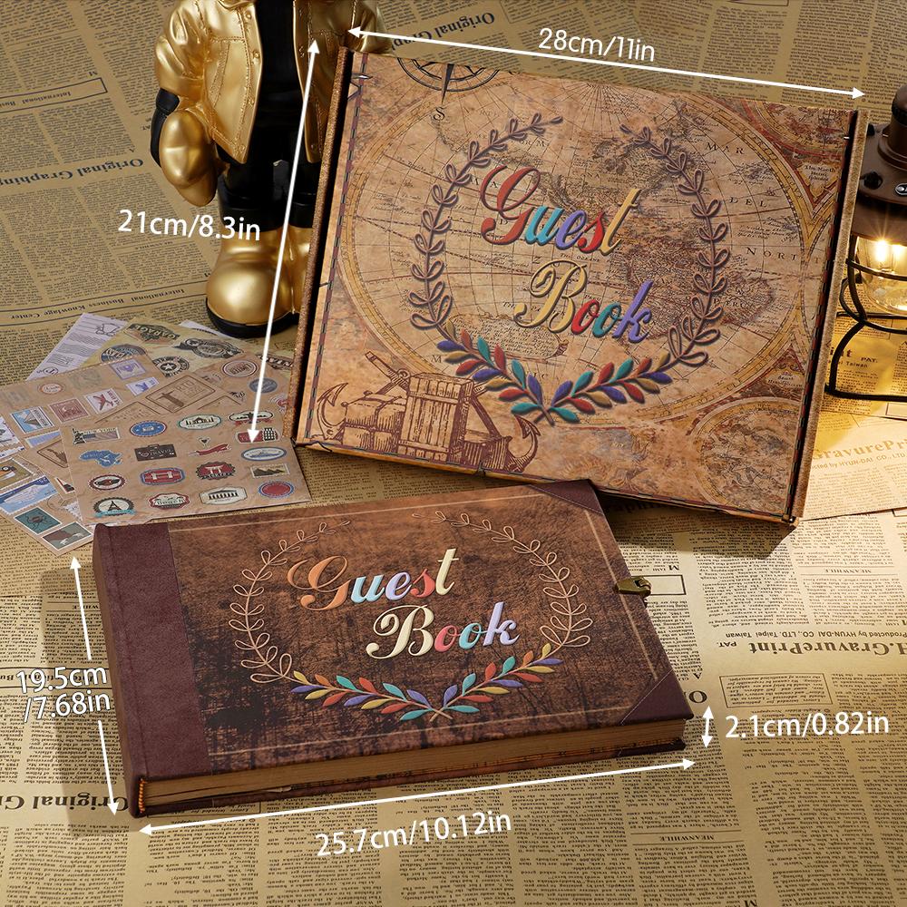 DIY Handmade Photo Album Scrapbook Kit Guest Book Retro Kraft Album Travel Diary Journal Album Anniversary Wedding Memory Book