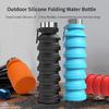 550ml Collapsible Water Bottle Cup, Reusable BPA-free Silicone Collapsible Water Bottle, Suitable for Hiking In Travel Gym