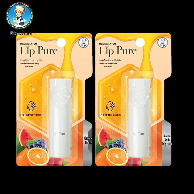 Mentholatum Honey Botanical Orange Lip Balm Twin Pack