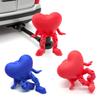 Red 3D Printed Car Hitch Cover Heart Shape Decoration Impact Resistant Universal Towing CouplingTrailer Coupling Caps