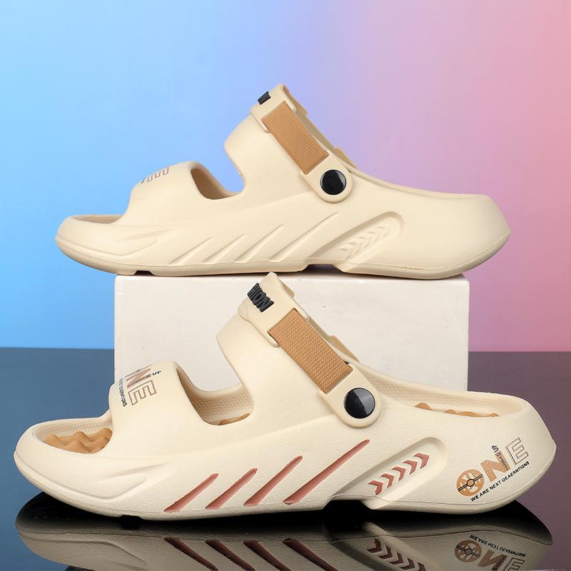 

Men s Summer 2025 Beach Sandals Men Soft Thick Sole Casual Slippers for Men Women Anti-Slip Garden Shoes Lightweight 47-48