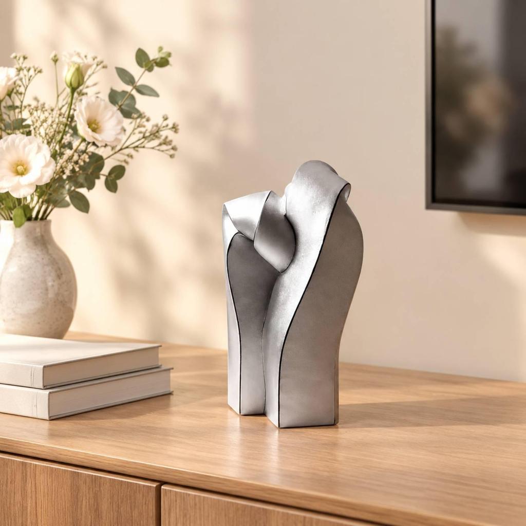 Abstract Twisted Decorative Sculpture Contemporary for Entryway, Reception Area