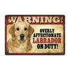 Funny Pet Dog Warning Metal Sign Wall Decor 20x30cm