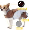 Fleece Pet Vest Coat With D-ring Plaid Dog Clothes For Small Medium Pets Warm High Neck Dogs Parka For Winter Yorkshire Outfits