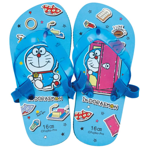 Skater Kids Beach Sandals 16cm Doraemon Sticker Sanrio Sdbe16-a