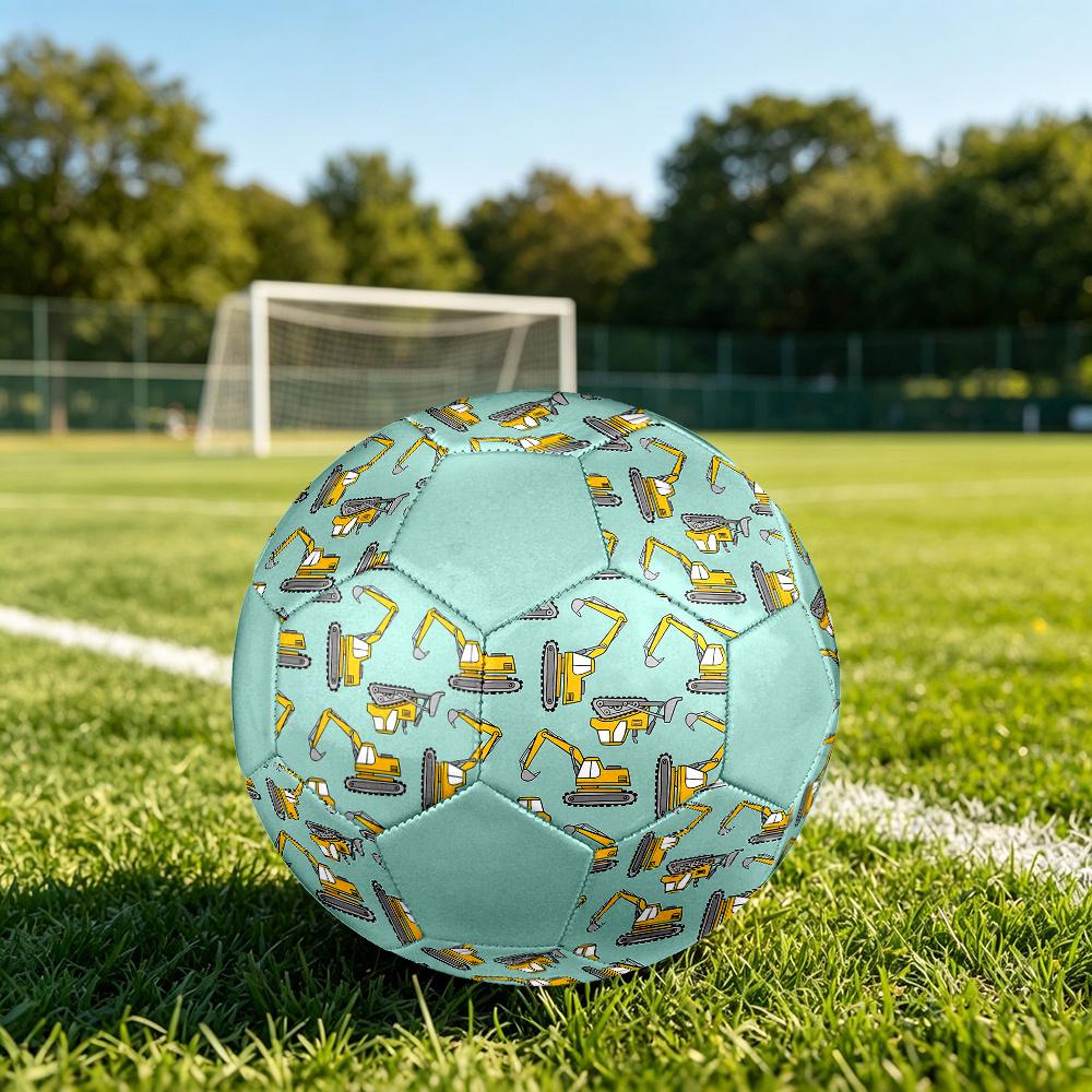 1PC Construction Equipment Soccer Ball Size 5 Football Machine Sewn Indoor/Outdoor Universal Football W100