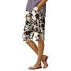 Women's Printing Pants Fashionable Pocket Elastic Waist Casual Shorts