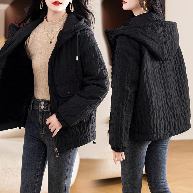 Kurze Kapuzenjacke Damen neu modisch locker ausländischer Stil altersreduzierendes lässiges Oberteil für Damen im Frühling und Herbst 2025